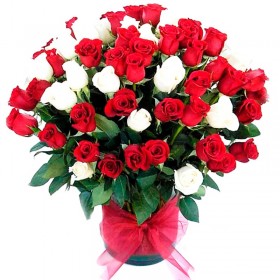 Florero 70 Rosas Premium