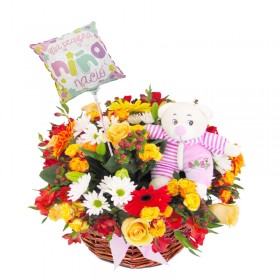 Canastillo Celebración Nacimiento Es una Nena