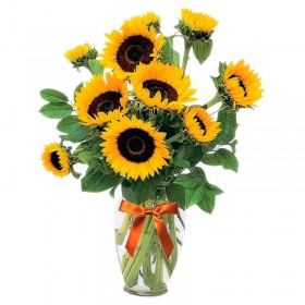 Florero con Girasoles