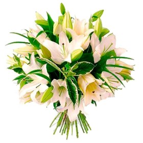 Ramos de Flores para Condolencias - Liliums Blancos