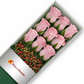 CAJA 9 ROSAS ROSADAS