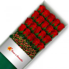 CAJA 20 ROSAS ROJAS